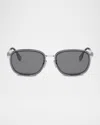 Fendi Men's  Travel Metal Rectangle Sunglasses In Gray