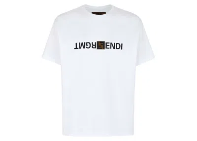 Pre-owned Fendi Men's  X Frgmt T-shirt In White