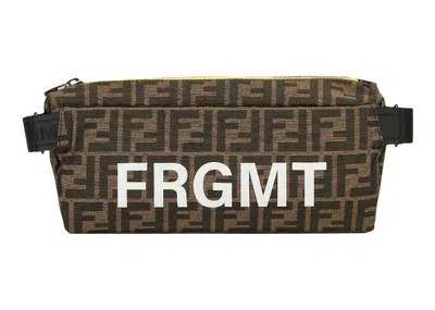 Pre-owned Fendi Men's  X Frgmt X Pokemon Ff Fabric Belt Bag In Brown