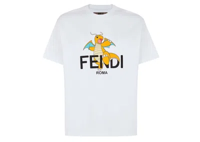 Pre-owned Fendi Men's  X Frgmt X Pokemon T-shirt In White