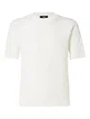 Fendi Ff-pattern Short-sleeve Pullover In White
