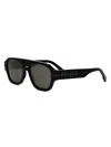 Fendi Men's Graphy 55mm Square Sunglasses In Black