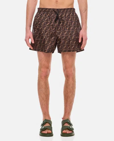 Fendi Men Ff Allover Swimshort In Multi