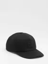 Fendi Cashmere And Wool Cap Featuring Embroidery In Black