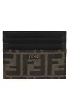 Fendi Men Ff Card Holder In Brown