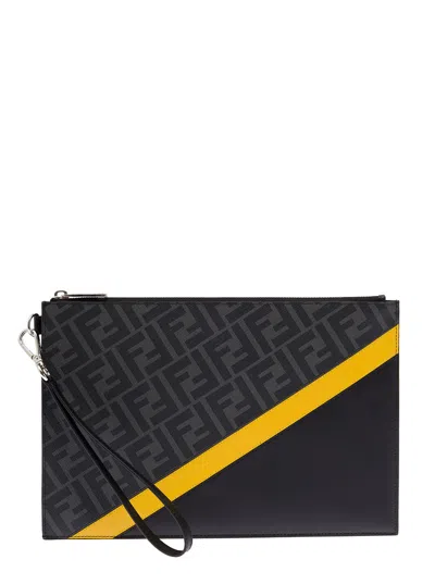 Fendi Men Ff Fabric  Man  Handbag In Multi