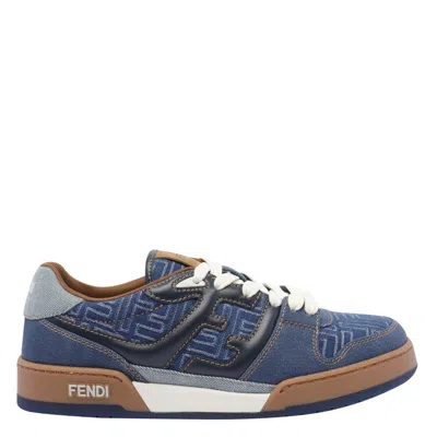 Fendi Match Jacquard Ff Sneaker Blue In Multi