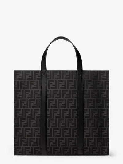 FENDI FENDI MEN FF JACQUARD FABRIC SHOPPING BAG