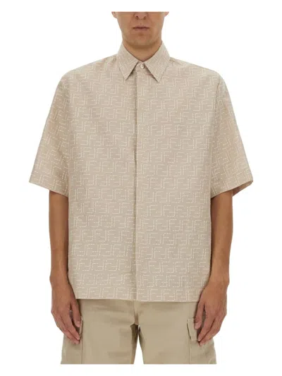 Fendi Men's Ff Jacquard Shirt