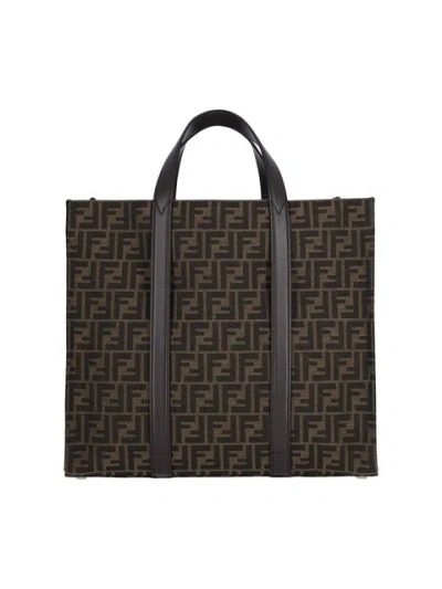 Fendi Men Ff' Logo Tote Bag