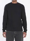 Fendi All Over Knit Round Neck Long Sleeves In Black