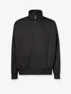 Fendi Men Black Jacket With High Neck And All-over Ff Motif In Tech Fabric Man In Black