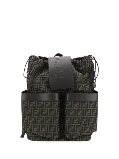 Fendi Men Ff Pattern Backpack