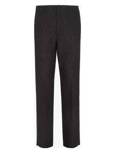 FENDI MEN'S FF PATTERN TROUSERS
