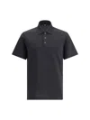 Fendi Ff Piquet Jacquard Polo Shirt In Black