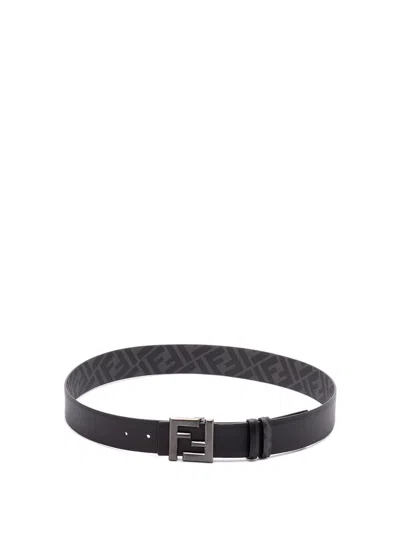 Fendi Men `ff` Reversible Belt In Multicolor