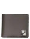 Fendi Ff Squared Bi-fold Wallet In Green