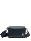 Fendi Ff Squared Messenger Bag In Blue