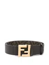 Fendi Ff Squared Reversible Belt In Brown