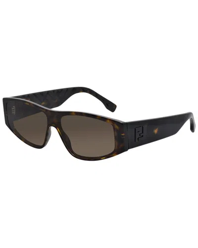 Fendi Men's Ff Squared Mm Sunglasses In Neutral