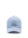 Fendi Linen Blend Baseball Cap With Curved Brim