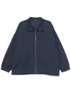 Fendi Textured High Collar Sweater With Elastic Cuffs In Blue