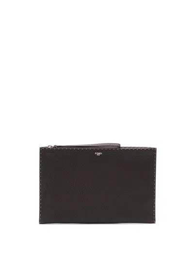 Fendi Men Flat Pouch In Multi