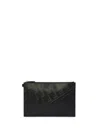 Fendi Men's Black Shadow Diagonal Pouch Handbag For Ss24 In Neropallad