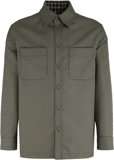 Fendi Men's Giubbotto Ny Pdp+ny Vichy In Nero Bianco