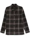 Fendi Go-to Jacket Tartan Brown In Brown