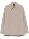 Fendi Single-breasted Jacquard Jacket In Neutral
