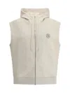 Fendi Felpa In Misto Cotone Stretch Crema Mealngè  Uomo In Neutral