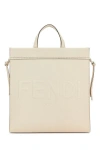 Fendi Men Ivory Medium Go To Shopper Shopping Bag In White