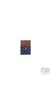 Fendi Men Jacquard Ff Fabric Cardholder With Denim Effect