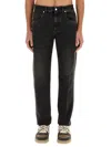 Fendi Basic Straight-leg Jeans In Black
