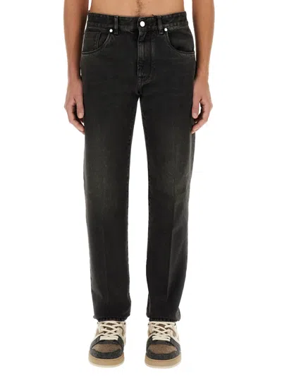 Fendi Men Jeans In Denim In Black