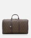 Fendi Men Large Boston Bag In Brown