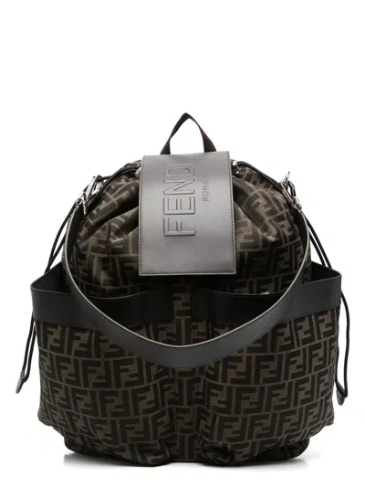 Fendi Men's Largestrike Backpack In Brown