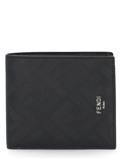 FENDI MEN'S LEATHER BI-FOLD WALLET