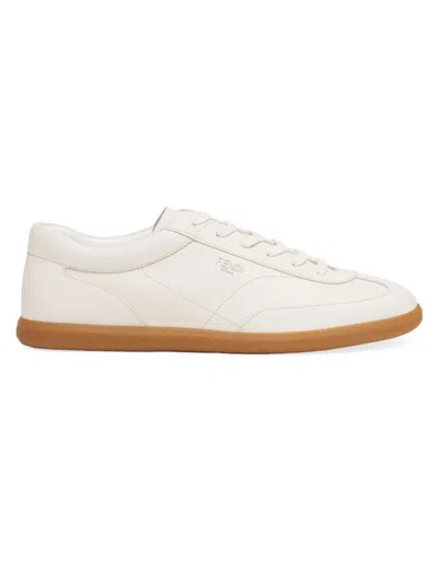 Fendi Men's Leather Low-top Sneakers In White Ice