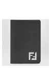 Fendi Leather Military Green Squared Ff Card Case Men In Green