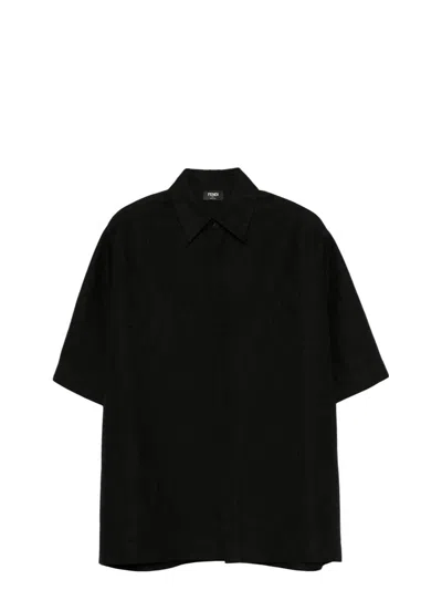 FENDI MEN'S LINEN BLEND SHIRT