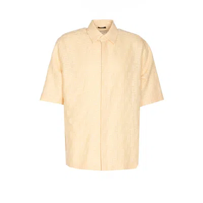FENDI FENDI MEN LINEN FF JACQUARD SHIRT
