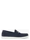 Fendi Midnight Suede O Lock Light Loafers