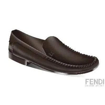 Fendi Men Loafers And Slippers In Burgundy