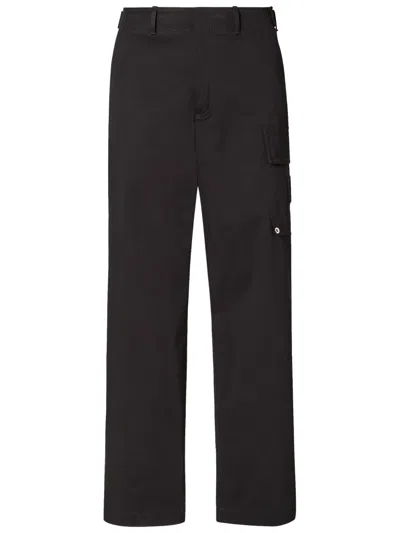 Fendi Men's Logo Cargo Pants In Cotton Stretch In Black