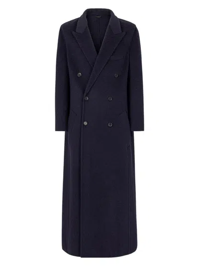 FENDI MEN'S LONG DOUBLE BREASTED COAT
