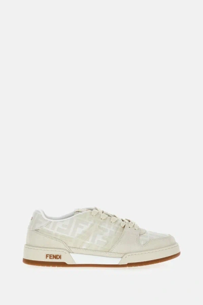 Fendi Match Low-top Sneakers In White