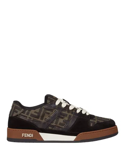 FENDI FENDI MEN LOW TOP SNEAKER IN FF FABRIC