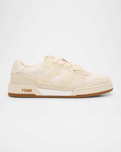 Fendi Men's Match Ff Jacquard Low-top Sneakers